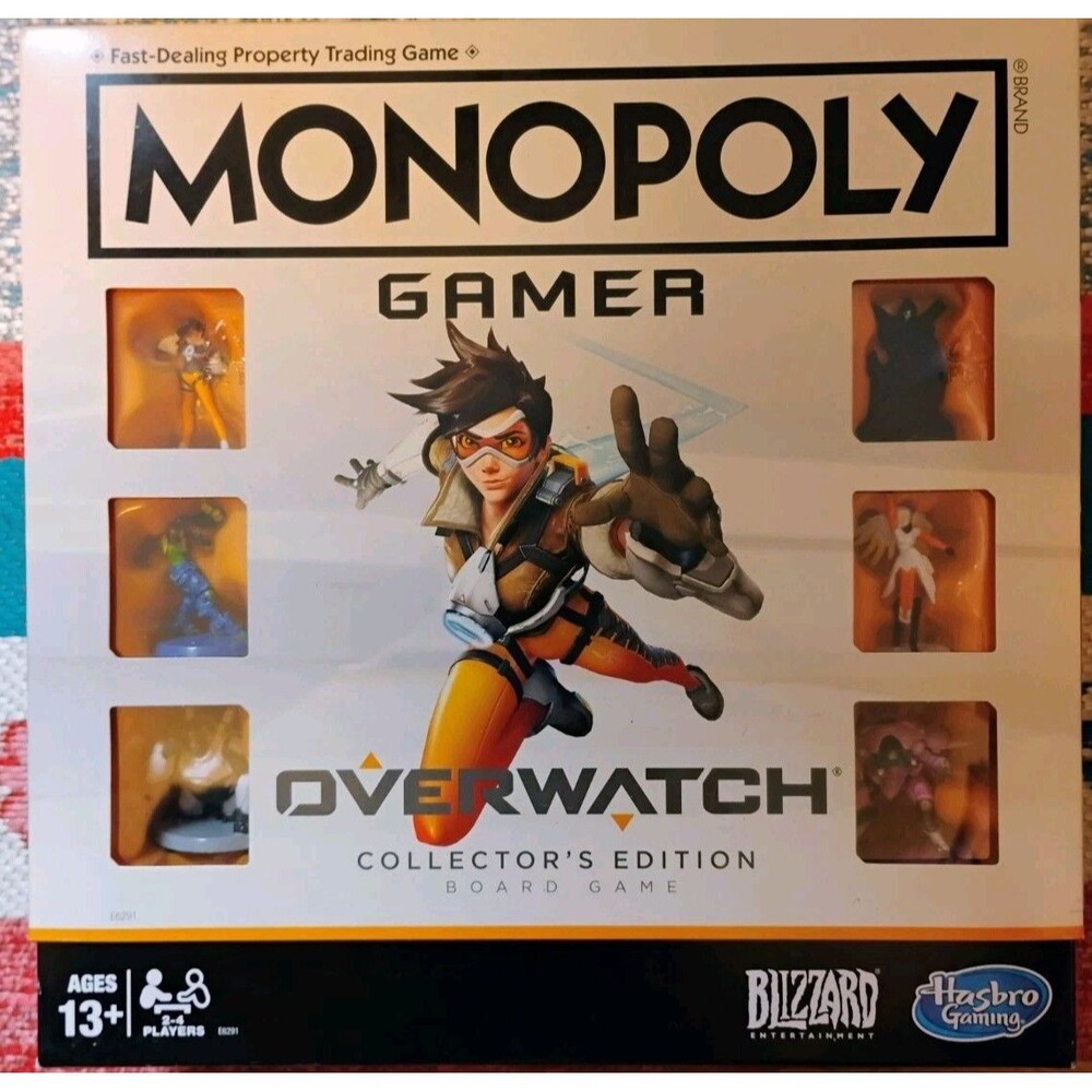 Monopoly Gamer Overwatch Collector's Edition Board Game 100% Complete Sealed Car
